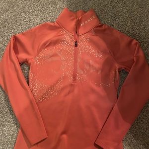 Salmon colored Under Armour Cold Gear 1/2 zip in excellent condition.